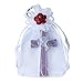 12 Pcs Cross and Dove Key Ring in Decorated Organza Bag - Confirmation Favor/Holy Spirit Keychain