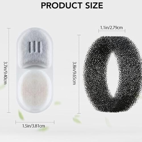 12 filtros de repuesto y esponjas compatibles para fuente de mascotas miniatura 7