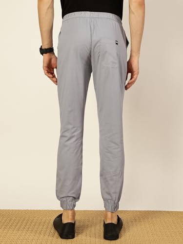 Image of Thomas Scott Men's | Solid | Light Weight | Breathable Fabric | Ribbed Bottoms | Mid Rise | Regular Fit | Cotton Blend | Button Waist | Chino Trouser | Pants