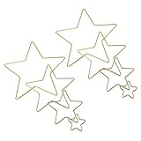 BESTYASH 4 Piezas Anillos Metálicos Forma de Dorada para Juego de Materiales para Manualidades y Decoración DIY