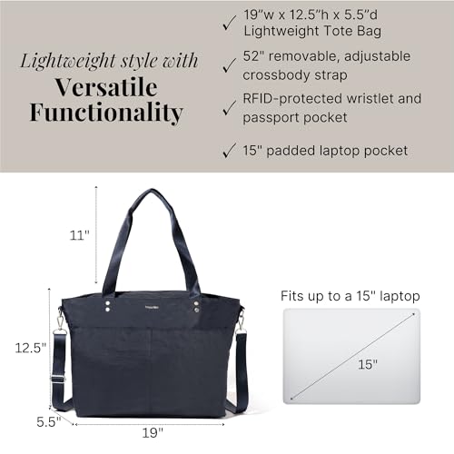 Baggallini Carryall Laptop Tote - Medium 12x19 Inch Travel Crossbody Shoulder Bag by Baggallini - Image 4