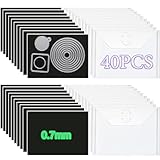 40 Stück Stanzformen- und Stempel-Aufbewahrungstaschen und Magnetbögen, 0,7 mm Dicke magnetische Blätter für Stanzformen-Aufbewahrung, 17,8 x 12,7 cm Bastel-Stanzformen-Aufbewahrungsumschläge