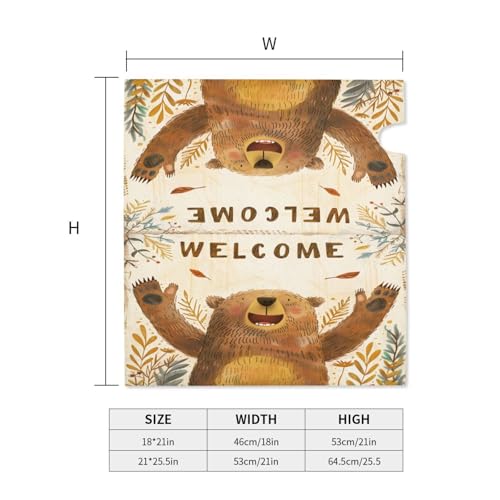 Image of Dujiea Brown Bear Mailbox Wrap - Waterproof Magnetic Post Box Cover, Standard Size 21 inchX 18 inch Garden Yard Home Decor
