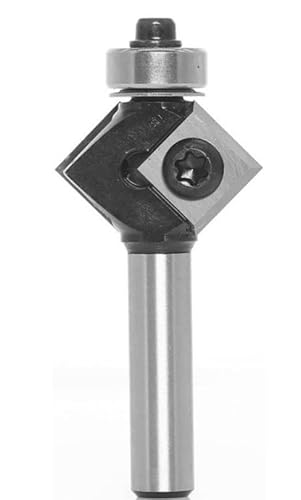 Machines à Fraiser, Fraise oblique à 45° avec roulement, queue de 8 mm, for le travail du bois, le fraisage et l'arrondi des angles.(8xR3x45)