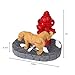 HUNTHAWK Christmas Village Accessories Resin Puppy Collection for Christmas Home Decoration Cute Doggy Statues Villages Sets for Vacations Christmas Festival
