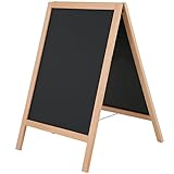  Wooden Kreidetafel Kundenstopper aus Holz mit Stahlbrett 46 x 68 cm – Buche