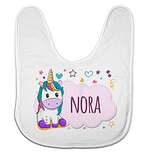 Babero Personalizado Bebe. Babero Infantil. Regalos Personalizados con Nombre. Baberos para bebé Personalizados. Varios diseños. 3 Colores Disponibles. Unicornio Rosa