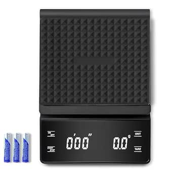 Coffee Scale with Timer, 3kg/0.1g High Precision Digital Kitchen Scale for Espresso and Pour-Over Coffee