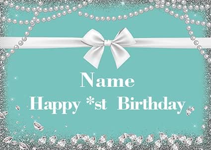 Custom Tiffany Breakfast Blue Bow-Knot Backdrop Turquoise Diamonds Sweet 16 Birthday Party Background Baby Shower Bridal Shower Wedding Party Cake Table Decorations 6x4FT