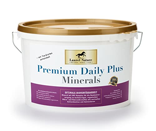 Laurel Nature Premium Daily Plus Minerals/Mineralfutter für Pferde/natürliche Nährstoffversorgung/organisch/ohne Melasse/mit Antioxidantien und Aminosäuren/Premium Pferdefutter