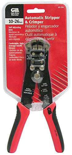 Gardner Bender Gs-394 Automatic Electrical Stripper & Crimper Tool, 8 In, Comfort Grip, Solid & Stranded Wire, 10-26 Awg #TOP2