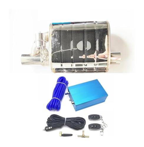 車用排気システム 真空バルブ コントロールパイプキット 可変サイレンサー ステンレスマフラー スイッチサウンド L+R マフラーカッター(63 R Controller A)