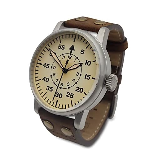 WTI WORLD TIME INTERNATIONAL Reloj Militar para Hombre - Reloj Vintage de la Luftwaffe Edición Limitada - Maquinaria Suiza, Caja de Acero y Correa de Cuero