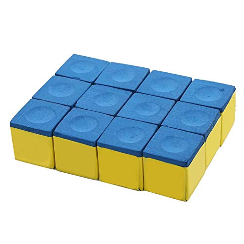 Pool Chalk Cubes , Billiard/Pool cues Chalks , No Slip Pool cues Chalk Box , 12 Pcs/Box Billiard cues Tip Chalk , Billiard Pool Table Accessories for Home/Tournament Use