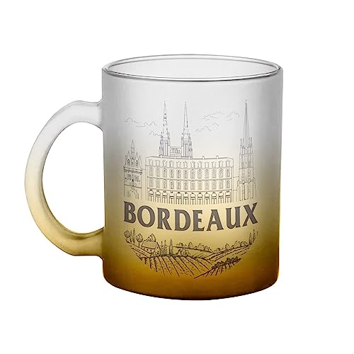 Fabulous Mug en Verre Jaune - Bordeaux Minimalist Ville France Vin Voyage