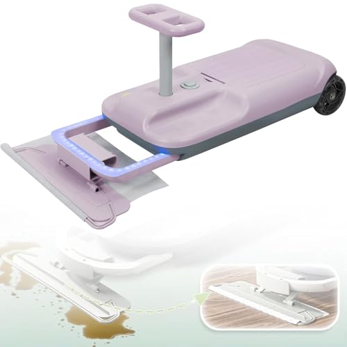 Kart Limpiador De Pisos para Niños con Motor De Doble Tracción para Uso En Interiores y Exteriores - Ruedas Brillantes con Almacenamiento Incluido - A Partir De 3 Años,Pink