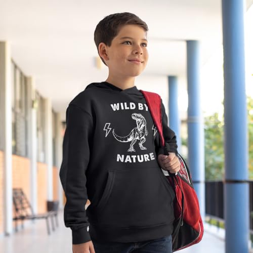 Wild by Nature Kids' Hoodie - T-Rex Hooded Sweatshirt - Dinosaur Hoodie for Kids3