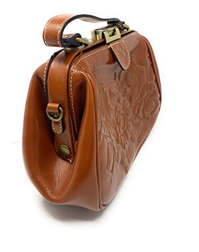 Image of Patricia Nash Gracchi Satchel Leather Handbag Purse