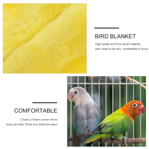 Image of FOMIYES 1pc Cozy Fleece Bird Blanket for Parrots Warm Snuggle Hut Bed Hammock Toy Easy to Install Removable and Convenient for Cage for Parakeets Cockatiels and Lovebirds Lemon
