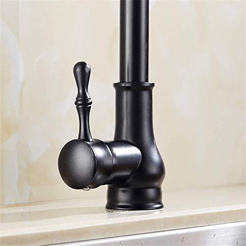 Robinet de cuisine mitigeur noir rotatif évier lavabo - 6