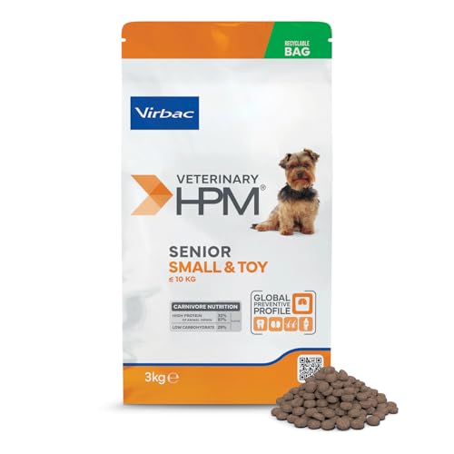 Virbac Veterinary HPM Vet Dog Senior S & Toy Nourriture pour Chien 3 kg