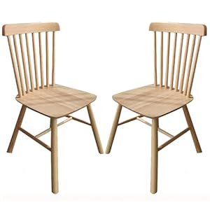 Esszimmerstuehle-aus-100-massivem-Eichenholz-2er-Set-Moderne-Kuechenstuehle-aus-der-Mitte-des-Jahrhunderts-Kuechenbank-natuerliche-Eiche-natuerliche-Holzfarbe-Color-A : Aus-Holz-gemacht.... Esszimmerstühle aus Eichenholz