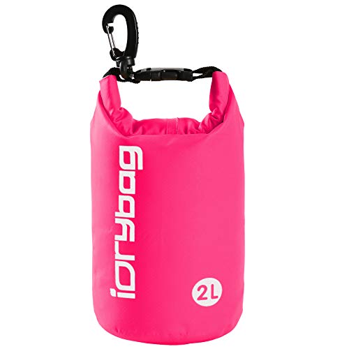 IDRYBAG Dry Bag for Kayaking Waterproof 2L/5L/10L/15L/20L, Small Dry Sack Waterproof Bag for Boating