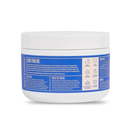 Overtone Color Depositing Semi-Permanent Hair Dye Conditioner - 8 oz For Natural & Color-Treated Hair, Moisturizing Shea Butter & Coconut Oil - Vegan & Cruelty-Free, Extreme Blue - Thumbnail 5