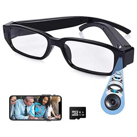 1080p HD Mini Camera Portable Wearable Glasses Camera Wireless Smart Glasses Video Recorder Outdoor Sports Camera Driving Record Cover