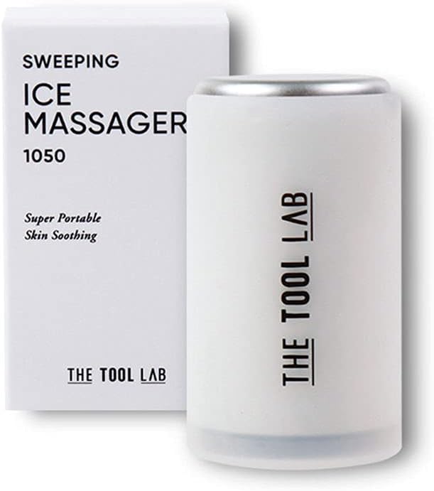 THE TOOL LAB 1050 Sweeping Ice Massager, Ice Roller for Face and Eyes, Facial Cooling Massager Reduces Puffiness Relieves Pain, Skin Care Tool, Face Roller, Pore Minimizer, Pain Relief Stainless