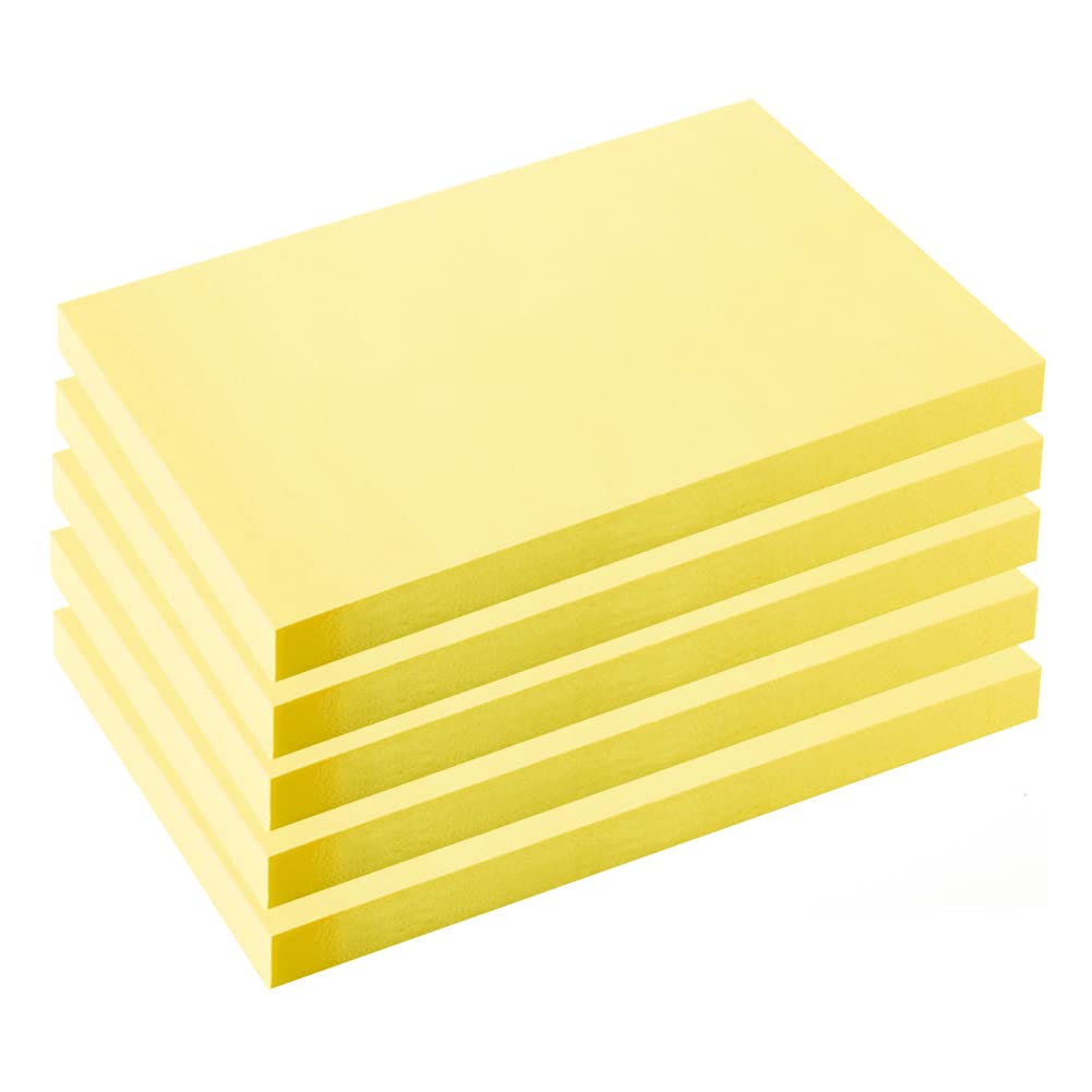 Płyta piankowa o wysokiej gęstości do majsterkowania i ekspozycji – 20 cm x 30 cm, idealna do rzeźbienia, modelowania i dekoracji ścian (żółta, T 1 mm 5 szt.)
