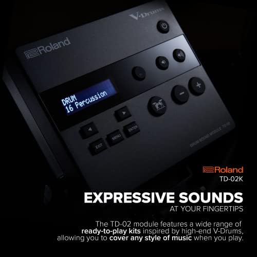 Bild 4 - Roland TD-02K V-Drums | Kompaktes elektronisches Drumkit für Einsteiger mit dynamischer Spielbarkeit, geräuschreduzierenden Features, in der Höhe verstellbarem Stativ | Integrierte Coach-Funktion