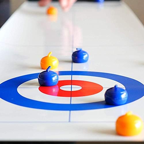 Dealberry Curling Game Portable Tabletop Travel Games for all the Family, Fun for Adults and Children, Ideal for Travelling or at Home, Easy Set-Up, Compact Design, Multicolor, One Size