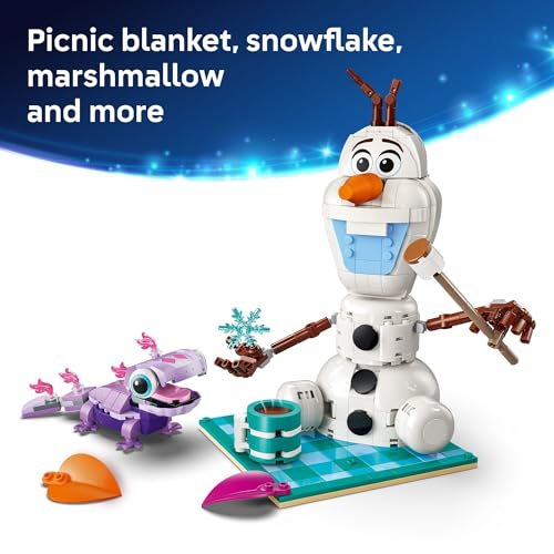 Image of LEGO Disney Frozen Olaf and Bruni's Picnic Fun Building Toy - Frozen Toys for Girls & Boys, Ages 7+ - Disney Gifts for Kids & Fans - 43287