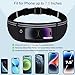 RDMODO Slim Running Belt，Water Resistant Fanny Pack for Women Men，3 Pocket Phone Holder for Running Walking Cycling，Adjustable Reflective Running Waist Bag for iPhone 16 15 14 13 Pro Max Samsung Black