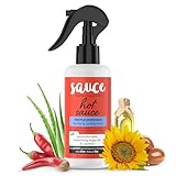Sauce Beauty Hot Sauce Heat Protectant Spray for Hair. Infused with Cayenne Pepper, Aloe and Argan Oil to Help Protect Hair Against Heat Damage