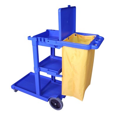 Commercial Housekeeping Janitorial Cart With Vinyl Bag Af08170 Blue #TOP11