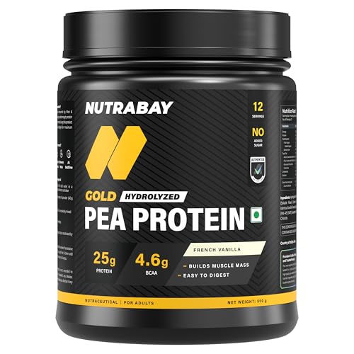 NUTRABAY Gold Pea Protein Powder - 1kg, Cold Coffee | 25g Protein, 4.6g BCAA, 5g Fiber | Complete Amino Profile | Tastiest & Smoothest Vegan, Plant Protein | Muscle Gain & Fast Recovery product image 10