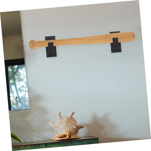 RORPOIR Sturdy Wooden Baseball Bat Holder Wall Mount Bat Display Stand Bat Rack for Collectible Bats Black
