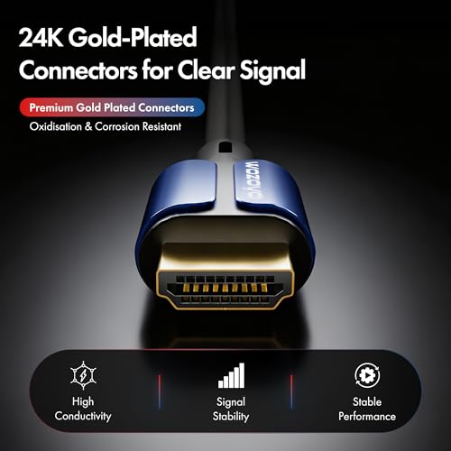 Image of HDMI Cable V2.0 with Ethernet, Ultra HD 3D /4K@60Hz, 3 Meter, 18Gbps transmission Speed, HDR, Dolby Atmos, Compatible with all HDMI Devices Laptop Desktop TV Set-top Box Gaming Console