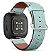 CJBROES Replacement Leather Watch Band, Compatible with Fitbit Versa 3 and Fitbit Sense of Wristband Bracelet Accessory - Floral Ditsy