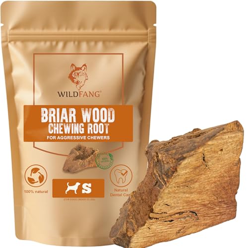 Wildfang Briar Wood Chewing Root for Dogs  Natural Tree Root Chew Toy, Outdoor Durable Dog Toy, Small Size (S)  Pack of 3