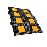 CAFIEDR Dissuasori di velocità in Gomma, Dissuasori di velocità in Gomma con Prolunga Ad Incastro Combinabili per Asfalto, Cemento E Ghiaia da 3-5 Cm.5cm