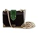 Prada Cahier Black Green Velluto city velvet mini handbag 1BH058