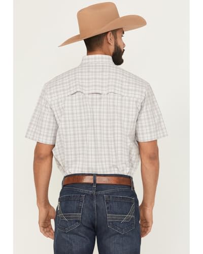 Cinch Men's White Plaid Arenaflex Short Sleeve Shirt4