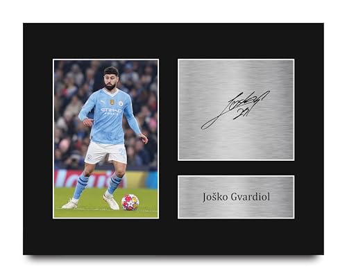 HWC Trading Josko Gvardiol Manchester City Gifts Printed Signed Autograph Picture for Soccer Fans and Supporters - US Letter Size