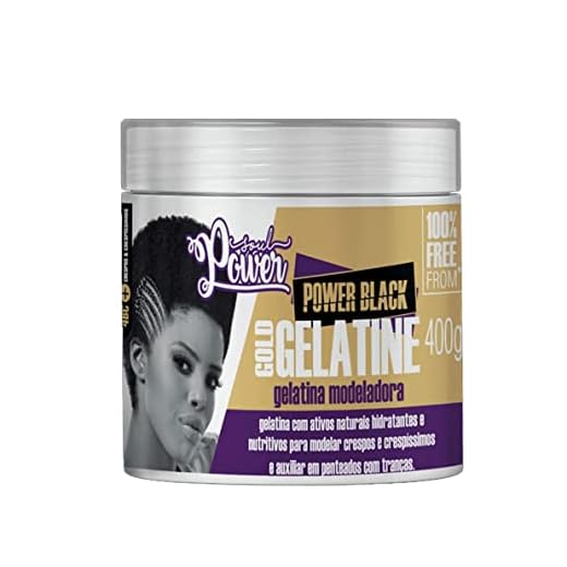 Gelatina Modeladora Power Black Gold Gelatine, Soul Power