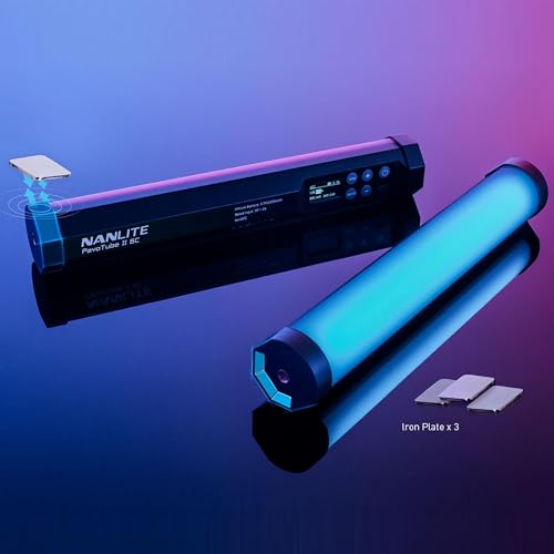 NANLITE PavoTube II 6C RGBWW LEDチューブライト 2700K-7500K 36000色調光 15種FX光効果 輝度自由調節 長時間連続作動 Type-C充電式 アプリ対応 ハンドヘルドライト マグネット式 チューブ型撮影用ライト 動画撮影/ライブ配信/YouTube/Tiktok 国内正規品