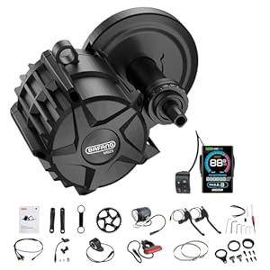 Bafang M625 750 W Mid Motor – 48 V Mid Drive e-bike ombouwkit met 46Z-kettingwiel en lcd-display, e-bike-kit voor BB68-73 mm (CAN-protocol) – zonder accu