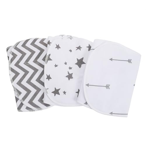 POPETPOP 3 Piezas Toallas para Bebés Algodón Absorbente para Sudor y Saliva Suaves y Duraderas Paños Multiuso para Recién Nacidos y Lactancia